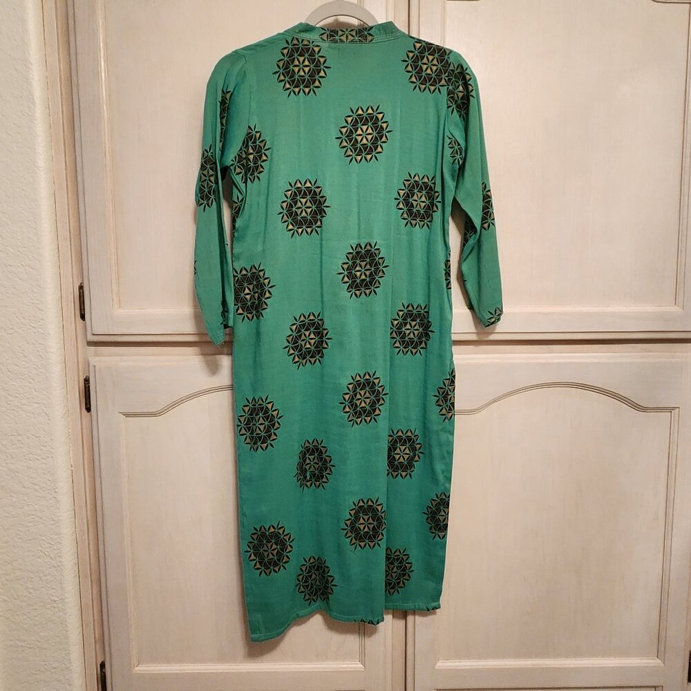 Green Printed Button-Front Tunic - Picture 6 of 6